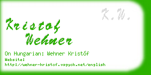 kristof wehner business card